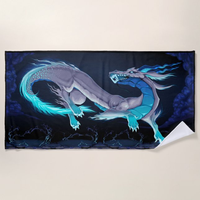 Fantasy Dragon Strandtuch (Vorderseite)