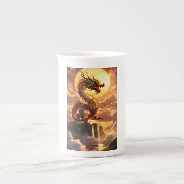 "Fantasy Dragon Tasse - Mythischer Kaffeecup (Vorderseite)