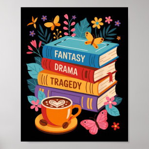Fantasy-Drama-Tragödie-Bücher Subtil Anti-Trump Poster