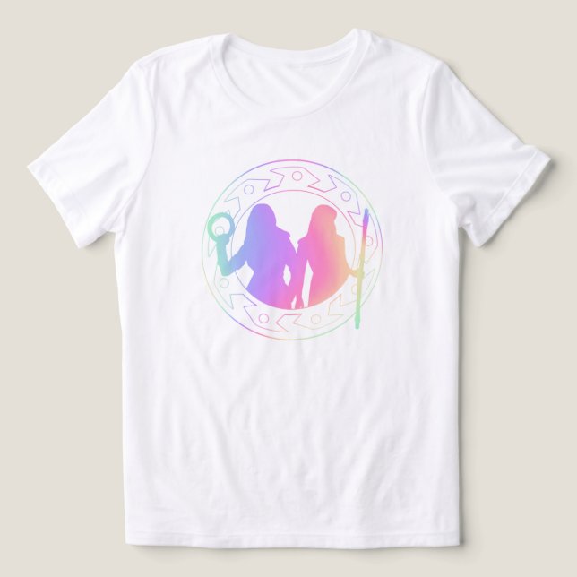 Fantasy Duo Silhouette T - Shirt - Mystische Paste (Design Vorderseite)