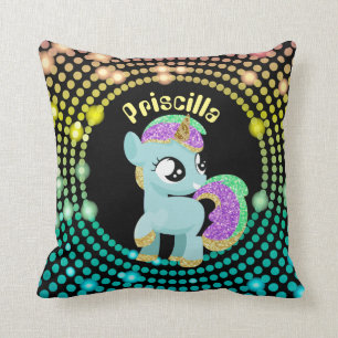 Fantasy Einhorn personalisierbare Mädchen Zimmer K Kissen