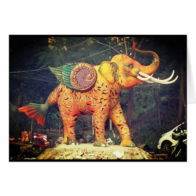 Fantasy Elephant Statue in Chiang Mai, Thailand (Vorderseite (Horizontal))