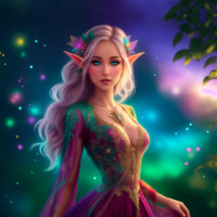 Fantasy elf Prinzessin elegante, strahlend schöne 