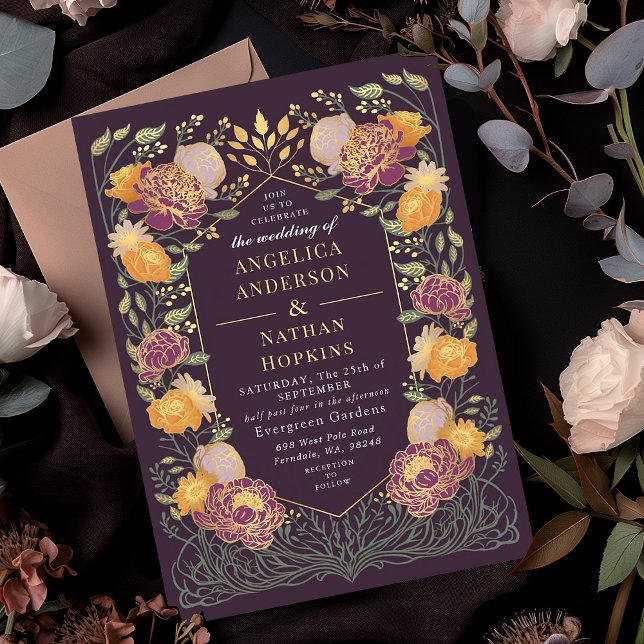 Fantasy Enchanted Blumengarten Hochzeit Einladung (Von Creator hochgeladen)