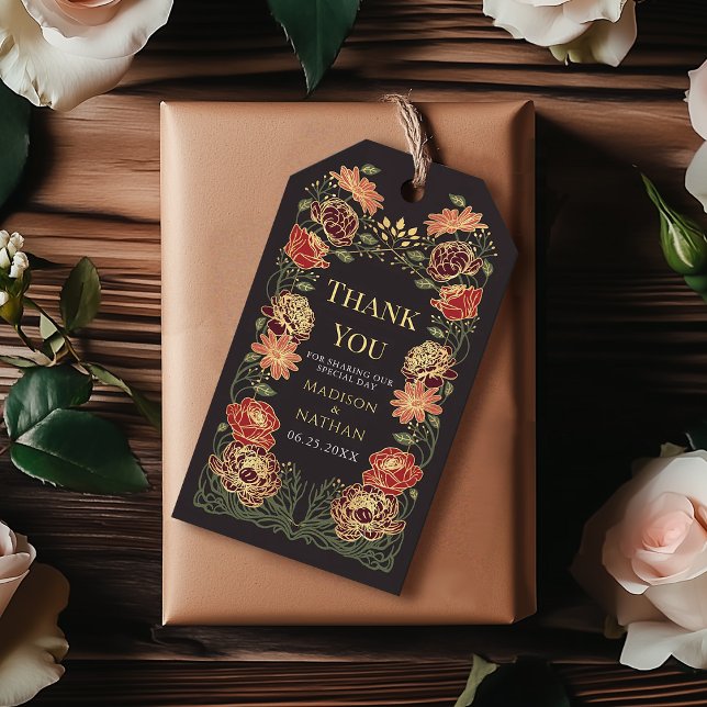 Fantasy Enchanted Blumengarten Hochzeit Vielen Dan Geschenkanhänger (Von Creator hochgeladen)