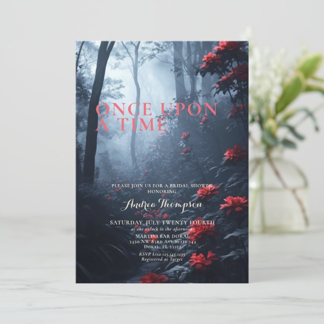 Fantasy Enchanted Brautparty Einladung (Stehend Vorderseite)