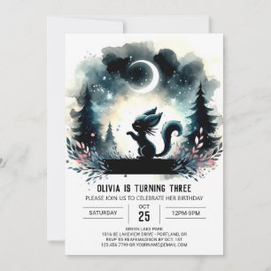 Fantasy Enchanted Cat Birthday Einladung