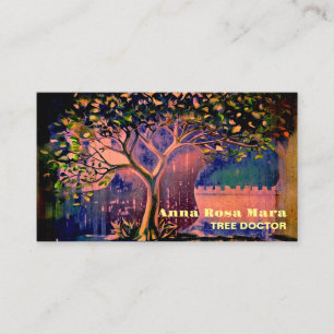 *~* Fantasy Ethereal QR TREE AP82 Business Card Visitenkarte