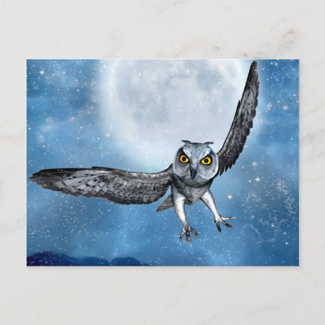 Fantasy-Eule Postcard Postkarte (Vorderseite)