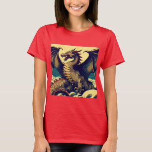 Fantasy European Dragon - Holzschnitt 1 T-Shirt