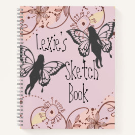 Fantasy Fairies Personalisiert Sketch Notizbuch