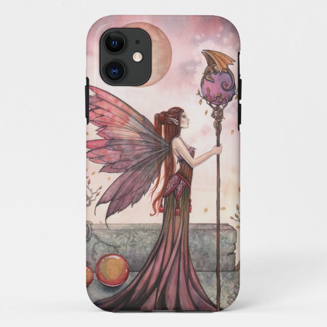 Fantasy Fairy and Dragon iPhone Case (Rückseite)