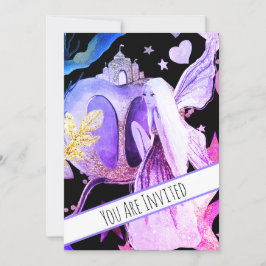 *~ Fantasy Fairy Castle Babydusche Einladung