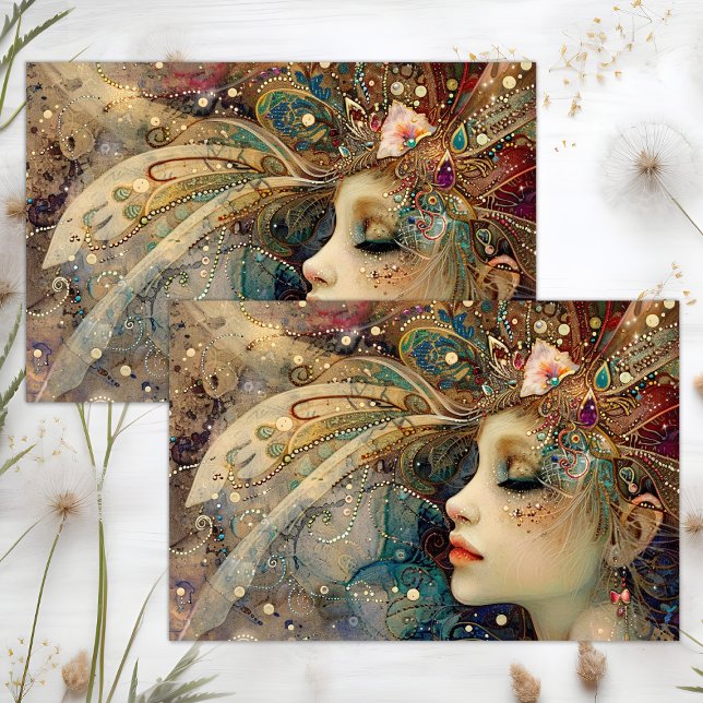 FANTASY FAIRY DECOUPAGE SEIDENPAPIER (FANTASY FAIRY DECOUPAGE TISSUE PAPER)