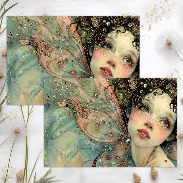 FANTASY FAIRY DECOUPAGE SEIDENPAPIER (FANTASY FAIRY DECOUPAGE TISSUE PAPER)