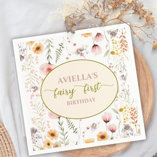 Fantasy Fairy First Wildblume Paper Napkin Serviette (Von Creator hochgeladen)