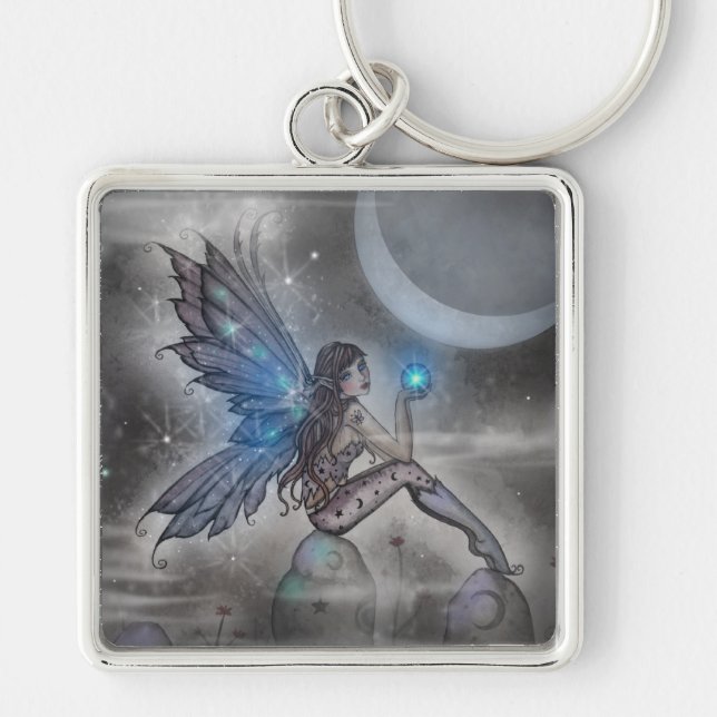 Fantasy Fairy Gothic Art Schlüsselanhänger (Vorne)