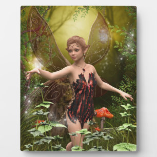 Fantasy Fairy in Red Plaque Fotoplatte