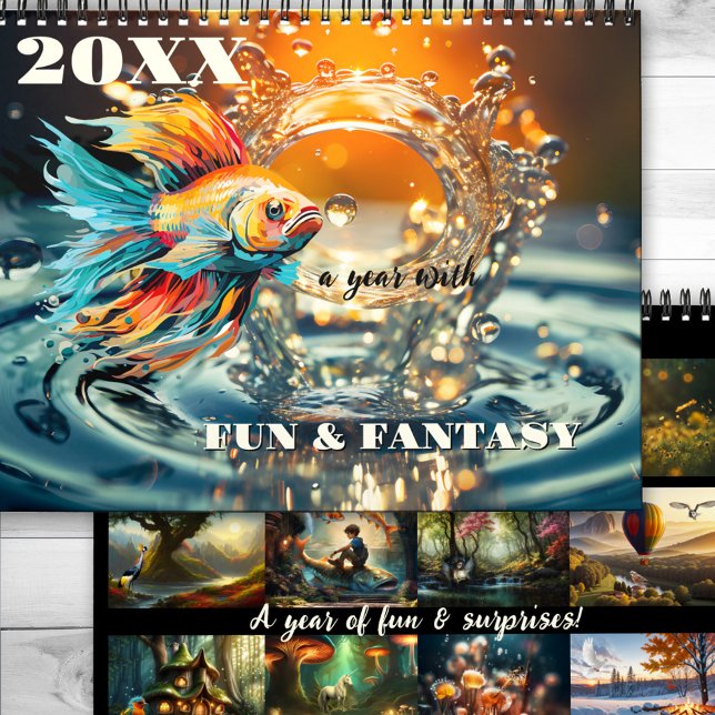 Fantasy Fairy Tale Surreal Art Kalender (Calendar with magical fantasy. Elves, unicorns, enchanted forests and other fairy tale themes)