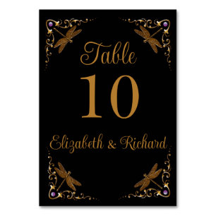 Fantasy Fairy Tale Wedding Tischnummer Table Card