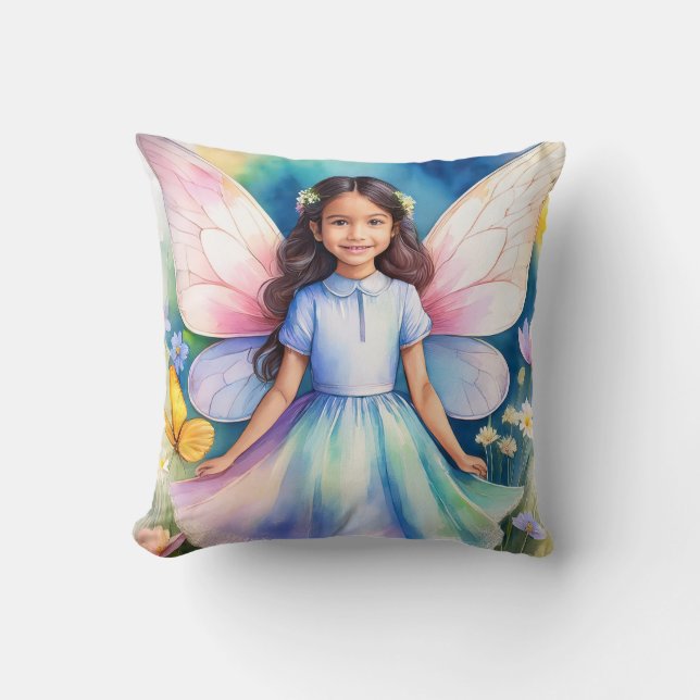 Fantasy Fairy Throw Kissen (Vorderseite)