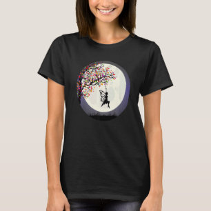Fantasy Fairy Tree Fairy Moon Fairy Swing T-Shirt