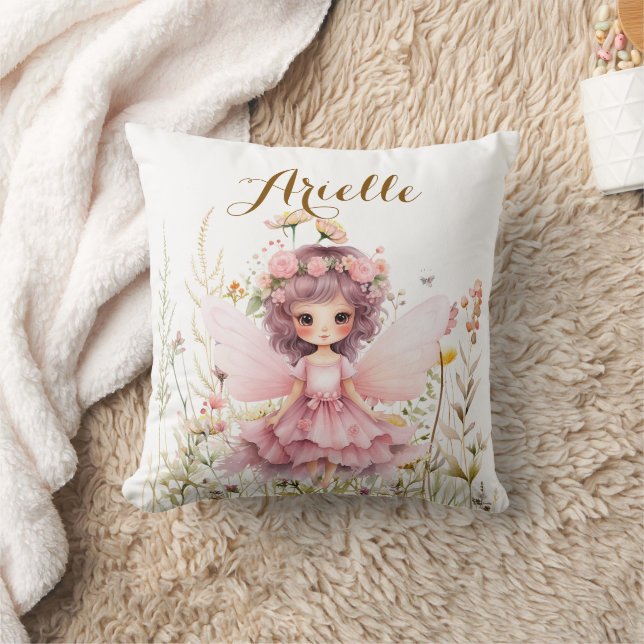 Fantasy Fairy Wildblume Pastel Kissen (Decke)