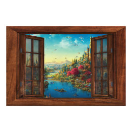 Fantasy Fake Fenster Kinder Zimmerdekoration Foto