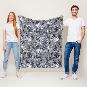 Fantasy Fantasy in Beige, Grau und Weiß Fleecedecke