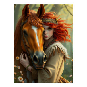 Fantasy Fantasy - Pferd und Begleiter Poster