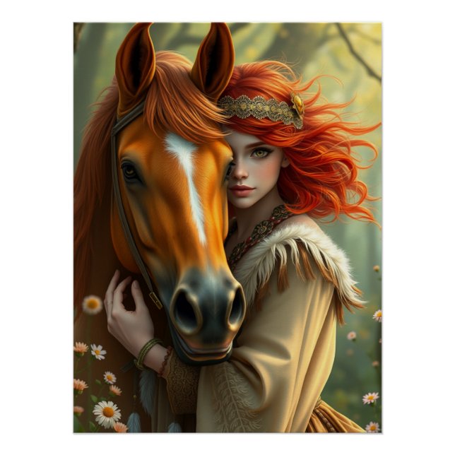 Fantasy Fantasy - Pferd und Begleiter Poster (Vorderseite)