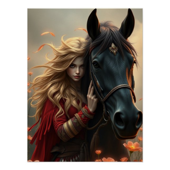 Fantasy Fantasy - Pferd und Begleiter Poster (Vorderseite)