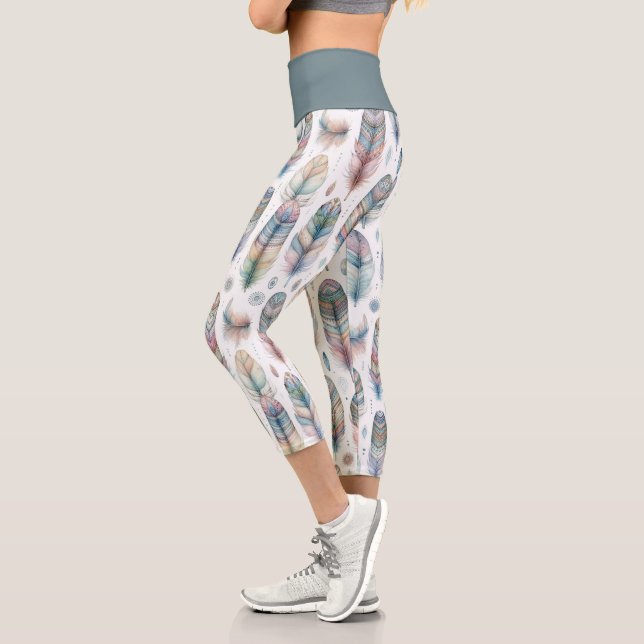 Fantasy Feather Capri Leggings (Links)
