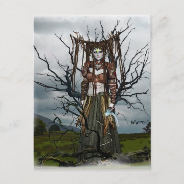 Fantasy Fee Hexenkarte Postkarte (Vorderseite)