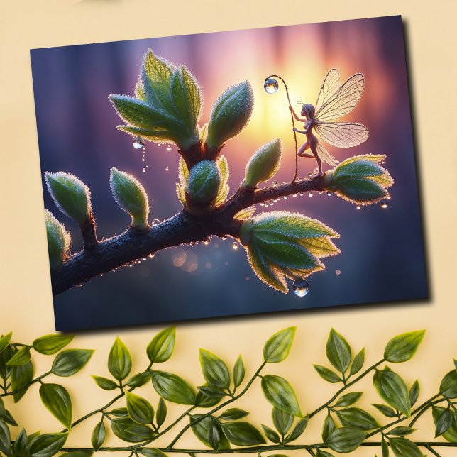 Fantasy Fee niedlich verzaubert Wald niedliche Kun Postkarte (Von Creator hochgeladen)