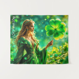 Fantasy Fee St Patrick Day Irish Folklore Art Wandteppich