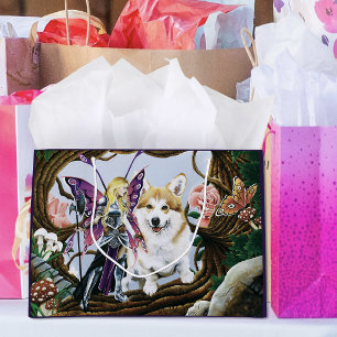 Fantasy-Feenkrieger-Corgi-Magiewald Große Geschenktüte