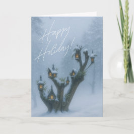 Fantasy-Feenzauberhaus Weihnachten Karte