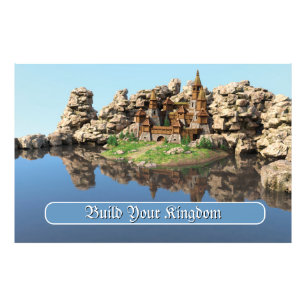 Fantasy Festung Motivationszitat Kunst Fotodruck