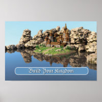 Fantasy-Festung Motivationszitat-Kunst
