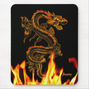 Fantasy Fire Dragon Mouse Pad Mousepad
