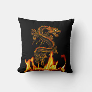 Fantasy Fire Dragon Throw Kissen