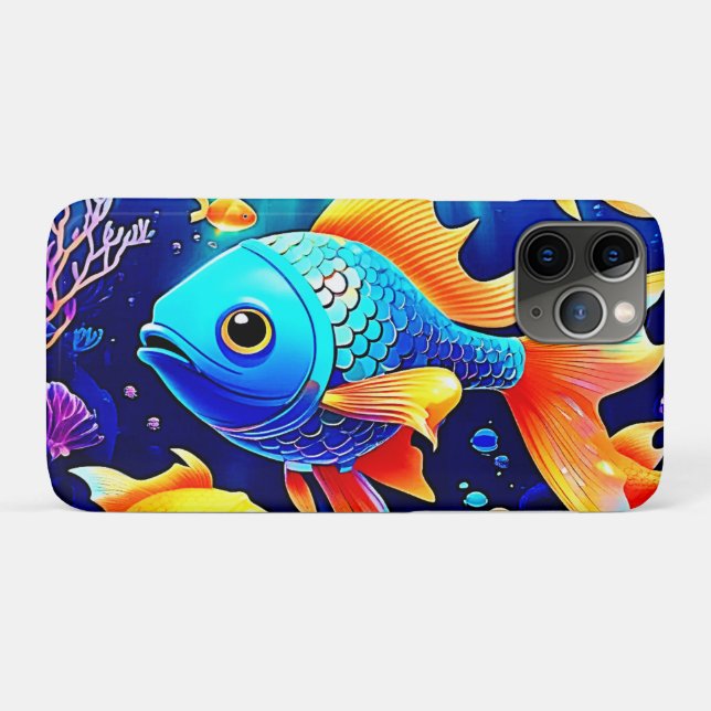 Fantasy Fish Swim Design Case-Mate iPhone Hülle (Rückseite (Horizontal))