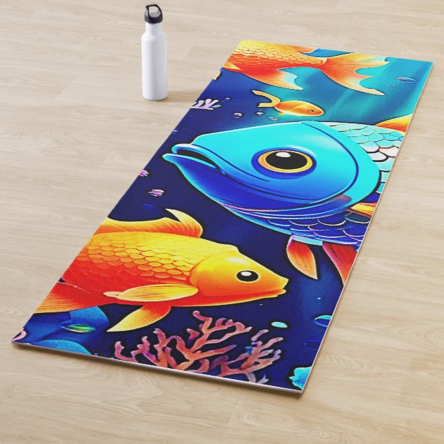 Fantasy Fish Swim Design Yogamatte (Beispiel)