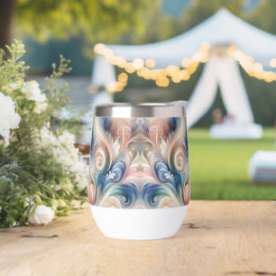 Fantasy Floral Pastel Blau & Creme