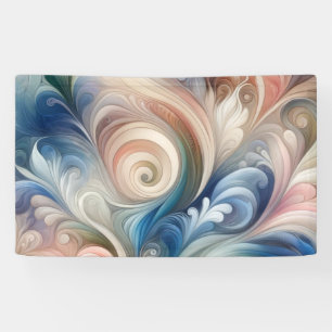 Fantasy Floral Pastel Blau & Creme Banner