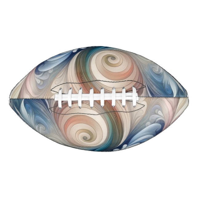 Fantasy Floral Pastel Blau & Creme Football (Vorderseite)