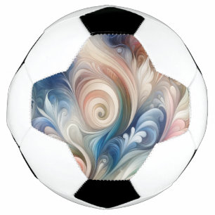 Fantasy Floral Pastel Blau & Creme Fußball
