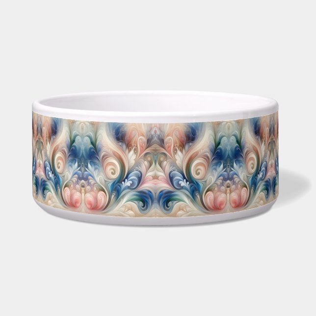 Fantasy Floral Pastel Blau & Creme Napf (Vorderseite)