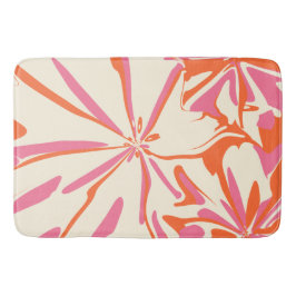 Fantasy Floral - Rosa, Orange und Creme Badematte